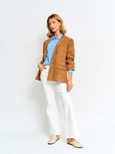CHAQUETA MUJER CACHAREL TIPO SUEDE MANGA LARGA - 4