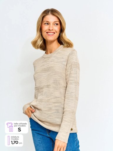 SWEATER MUJER AZIZ MANGA LARGA - 1