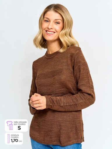 SWEATER MUJER AZIZ MANGA LARGA - 1