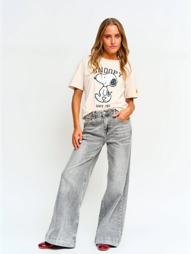 POLERA MUJER INDEX ALGODÓN MANGA CORTA SNOOPY - 4