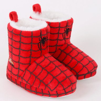 PANTUFLAS BOTINES NIÑO SPIDERMAN ROJO - 2