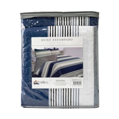QUILT DORAL STITCHY ESTAMPADO 1.5 PLAZAS D3 - 4