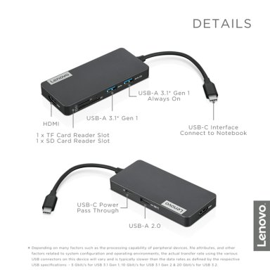 ADAPTADOR LENOVO HUB USB C 7 EN 1 - 6