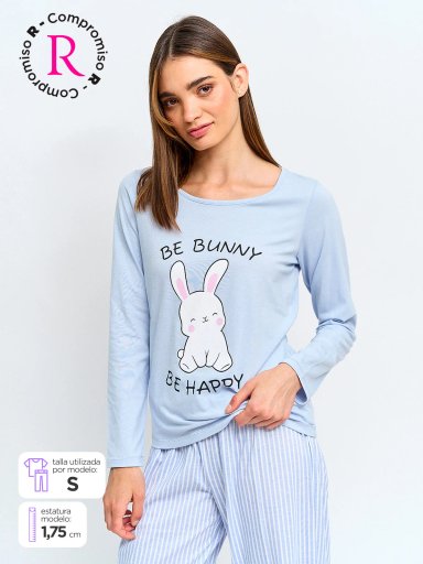 TOP PIJAMA MUJER INDEX MANGA LARGA - 1