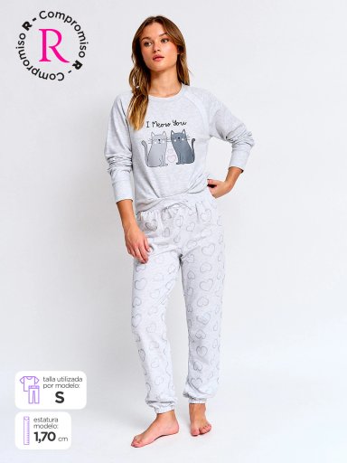 PANTALÓN PIJAMA MUJER INDEX LARGO - 1