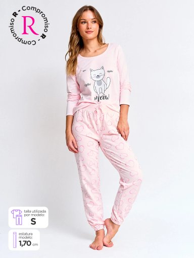 PANTALÓN PIJAMA MUJER INDEX LARGO - 1