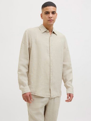 CAMISA HOMBRE JACK & JONES LINO MANGA LARGA - 1