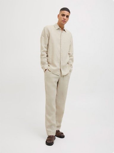 CAMISA HOMBRE JACK & JONES LINO MANGA LARGA - 5