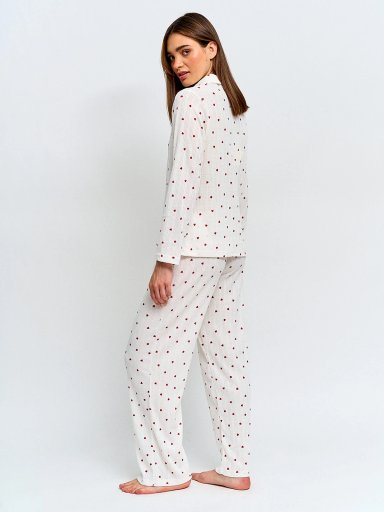 PIJAMA CAMISERO MUJER INDEX MANGA LARGA - 2