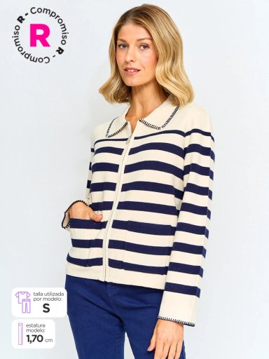 CARDIGAN MUJER REGATTA RAYAS - 1