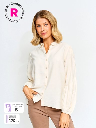 BLUSA MUJER REGATTA MANGA LARGA GLOBO - 1