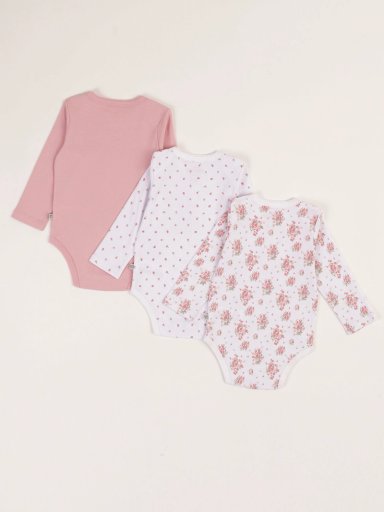 TRIPACK BODIES ALGODÓN NIÑA BABY HARVEST COLORES - 2