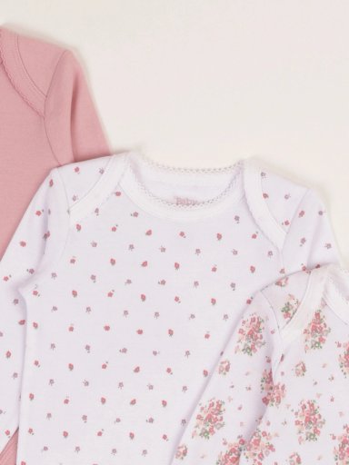 TRIPACK BODIES ALGODÓN NIÑA BABY HARVEST COLORES - 3