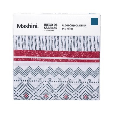 JUEGO DE SÁBANAS MASHINI ESTAMPADA 144 HILOS 2 PLAZAS SNOW - 5