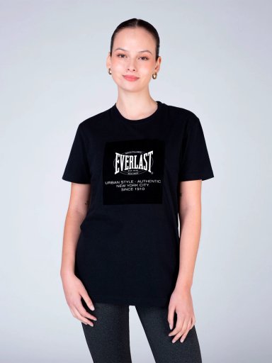 POLERA MANGA CORTA MUJER EVERLAST PASSPORT NEGRO - 1
