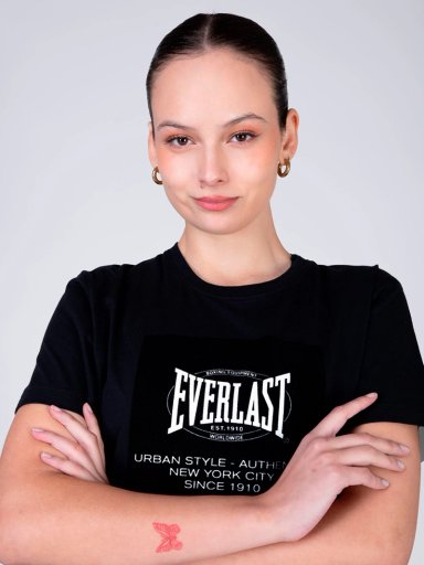 POLERA MANGA CORTA MUJER EVERLAST PASSPORT NEGRO - 2