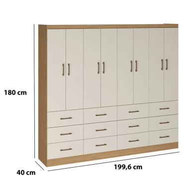 CLOSET EXIT DAKAR 8P 12C CHAMPAGNE ROBLE - 3