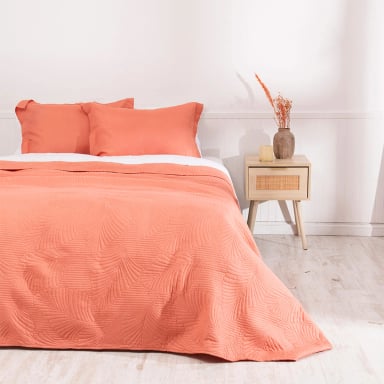 QUILT MASHINI CORDOBA LISO 2 PLAZAS NARANJO - 1