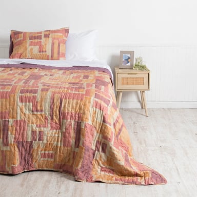 QUILT MASHINI TOLEDO MF ESTAMPADO 1.5 PLAZAS CUBE - 1