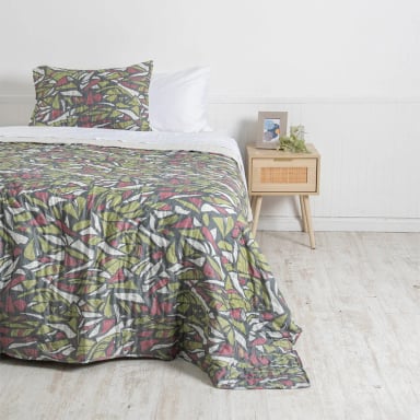 QUILT MASHINI TOLEDO MF ESTAMPADO 1.5 PLAZAS STONE  - 1