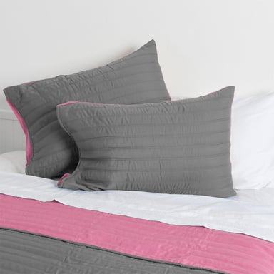 QUILT MASHINI TOLEDO MF 2 PLAZAS VERDE/ROSADO - 3
