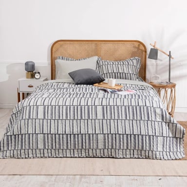 SET QUILT EST + SÁBANA LISA MASHINI 2 PLAZAS PIANO - 1
