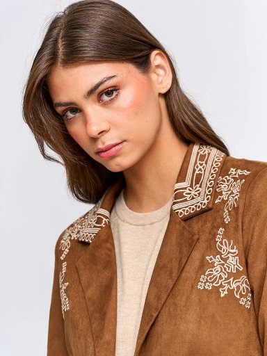 CHAQUETA MUJER TATIENNE GAMUZA BORDADA - 3