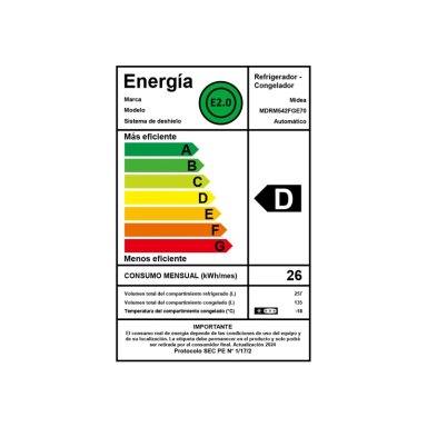 REFRIGERADOR BOTTOM FREEZER MIDEA 392 LT NO FROST DRM542FGE70 - 9