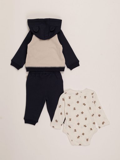 CONJUNTO NIÑO BABY HARVEST POLERÓN CAPUCHA BODY Y  BUZO - 2