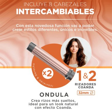 SECADOR DE PELO GAMA MULTISTYLER VIBRANCE UNIQ 8 EN 1 1500W - 4