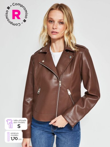 CHAQUETA MUJER AEROPOSTALE EFECTO CUERO - 1