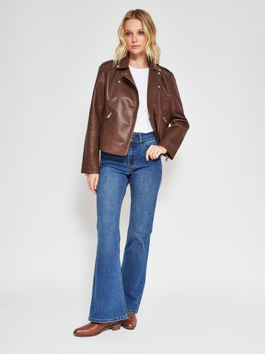 CHAQUETA MUJER AEROPOSTALE EFECTO CUERO - 4