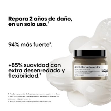 MINI MÁSCARA LOREAL PROFESSIONNEL REPARACIÓN MOLECULAR ABSOLUT REPAIR 150 ML - 2