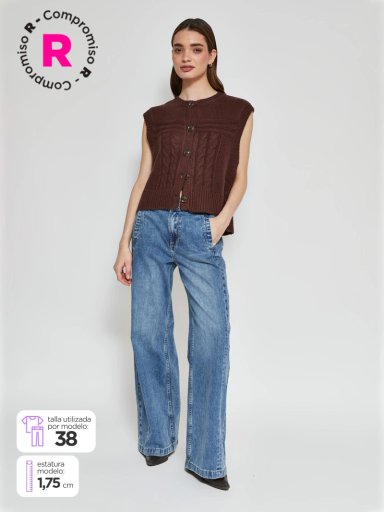 JEANS MUJER PEPE JEANS WIDELEG ALGODÓN  - 1