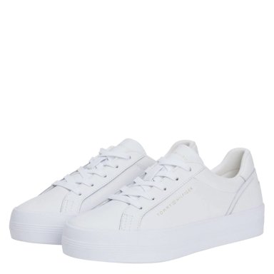 ZAPATILLAS MUJER TOMMY HILFIGER CASUALES BLANCO FW0FW09164YBS CUERO - 2