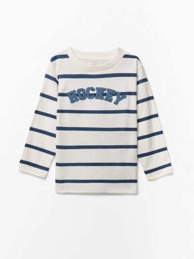 POLERA MANGA LARGA NIÑO ALGODÓN SFERA RAYAS - 1