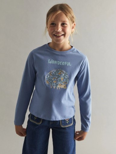 POLERA MANGA LARGA ALGODÓN NIÑA SFERA ERIZO - 4