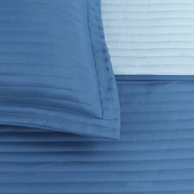QUILT ANDES BICOLOR 1.5 PLAZAS AZUL - 3