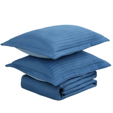 QUILT ANDES BICOLOR 2 PLAZAS AZUL - 2