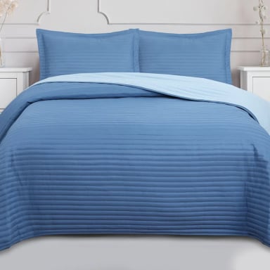QUILT ANDES BICOLOR KING AZUL - 1