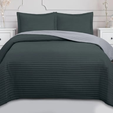 QUILT ANDES BICOLOR 2 PLAZAS GRIS - 1