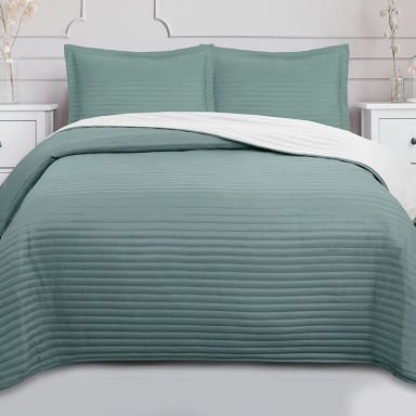 QUILT ANDES BICOLOR 1.5 PLAZAS VERDE - 1