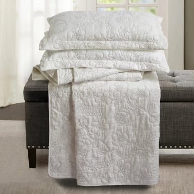 QUILT ANDES BORDADO FLORENCIA 2 PLAZAS GRIS - 3