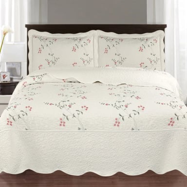 QUILT ANDES BORDADO TORONTO KING ROSA - 2
