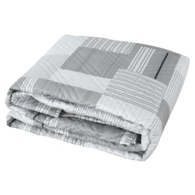 QUILT ANDES ESTAMPADO PATCHWORK 2 PLAZAS GRIS - 3