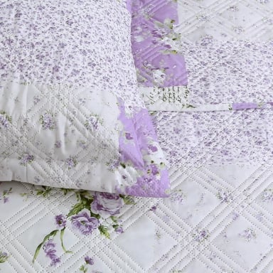 QUILT ANDES ESTAMPADO PATCHWORK KING LILA - 3