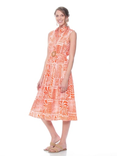 VESTIDO MUJER WADOS ALGODÓN ESTAMPADO SIN MANGAS - 2