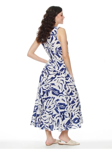 VESTIDO MUJER WADOS ALGODÓN ESTAMPADO SIN MANGAS ESCOTE REDONDO - 3