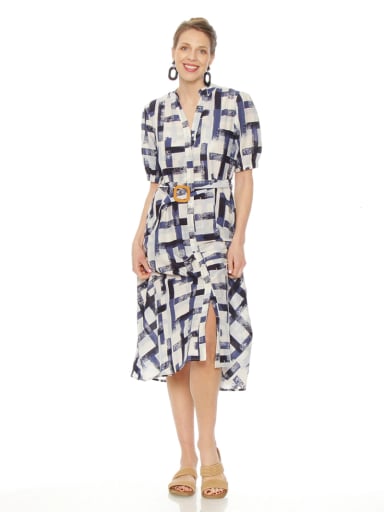 VESTIDO MUJER WADO'S ESTAMPADO ABOTONADO - 2