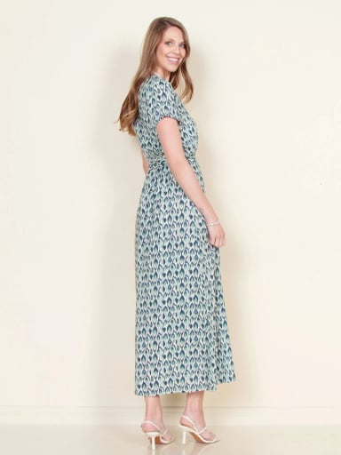 VESTIDO MANGA CORTA MUJER WADO'S ESCOTE V CON LAZO - 3